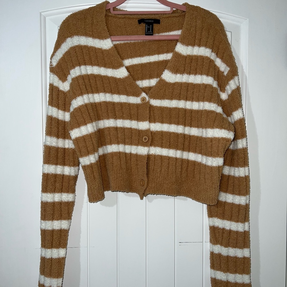 Striped Cropped Cardigan